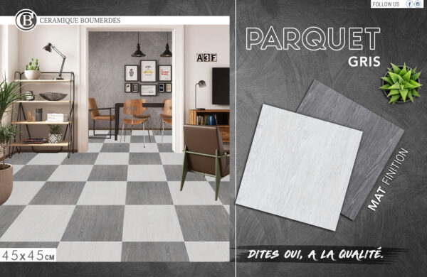 PARQUET GRIS 45x45